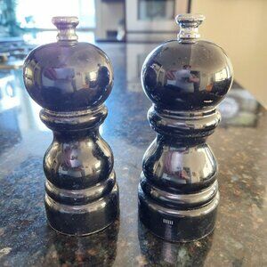 Peugeot Black Lacquer 5" salt and pepper mills